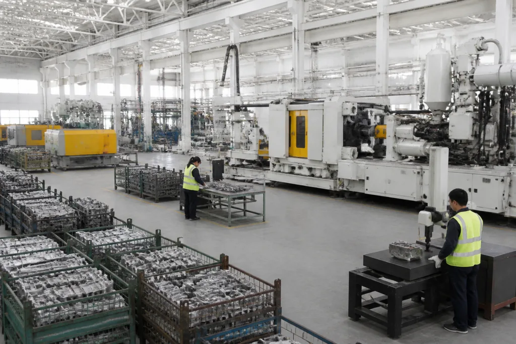 real metal factory production floor