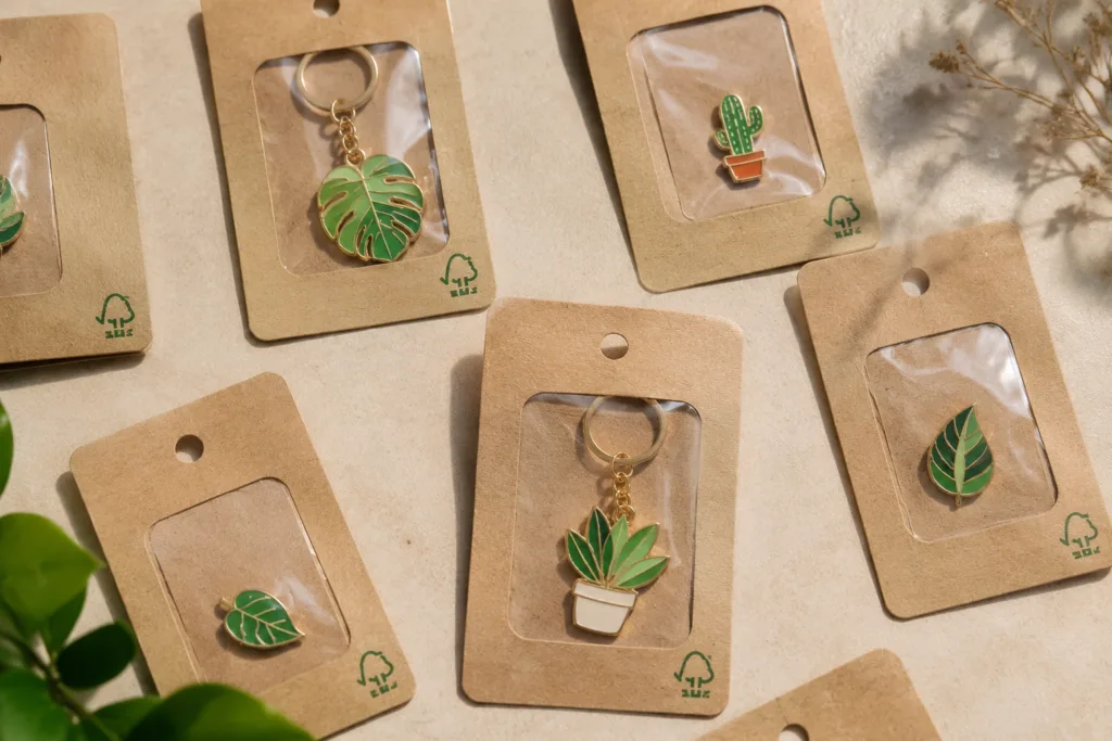 sustainable keychain pin packaging sustainable keychain pin packaging