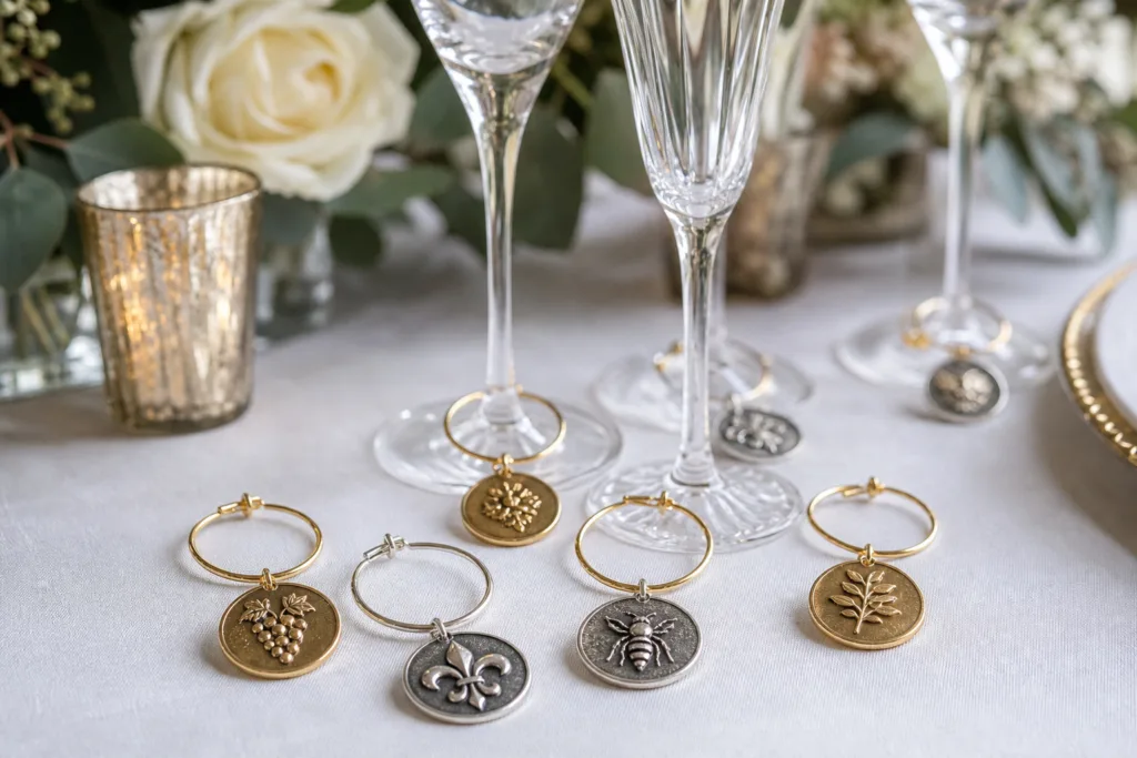 metal wine charms wedding table metal wine charms wedding table