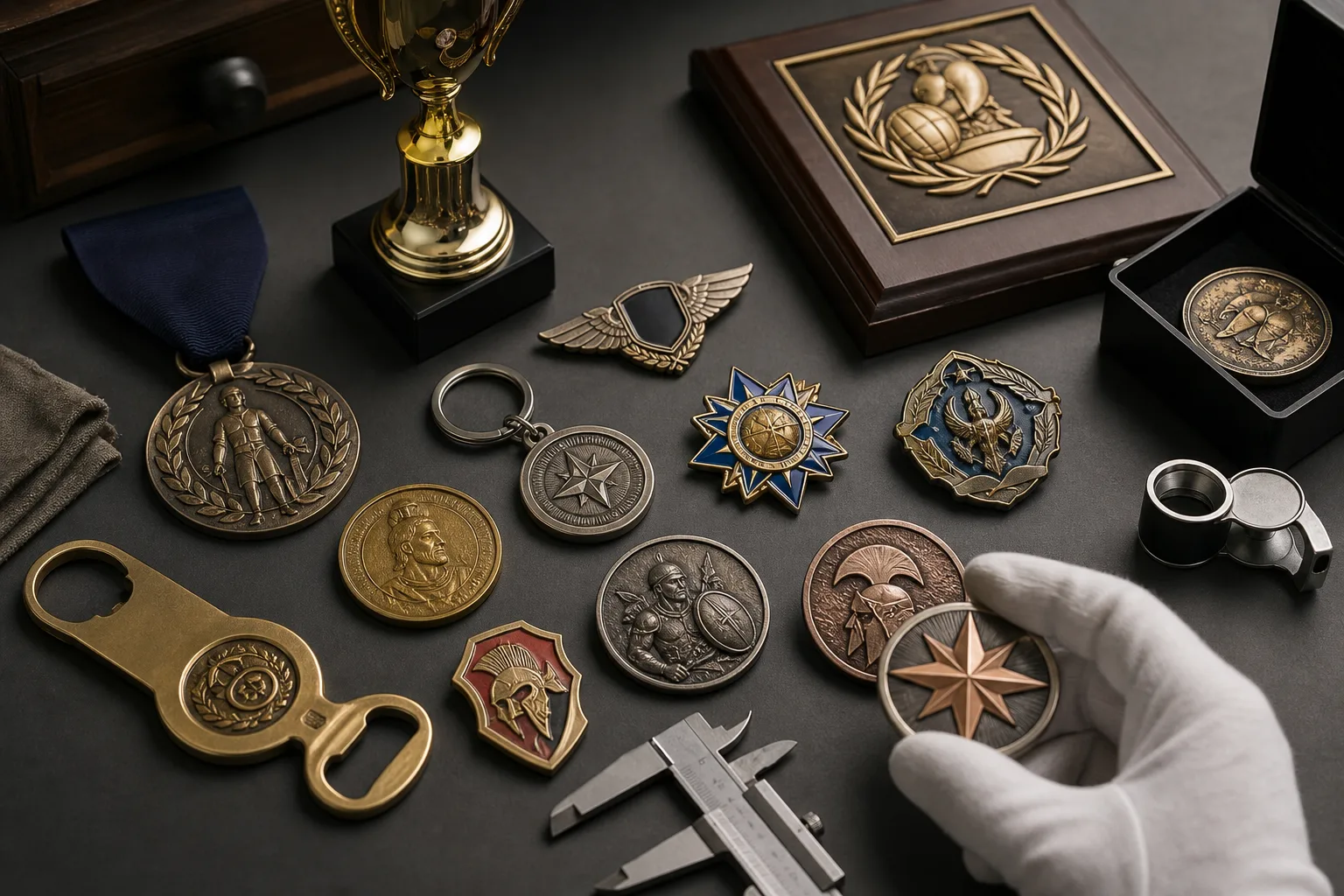 Custom metal products for wholesalers arranged as a coordinated premium product range