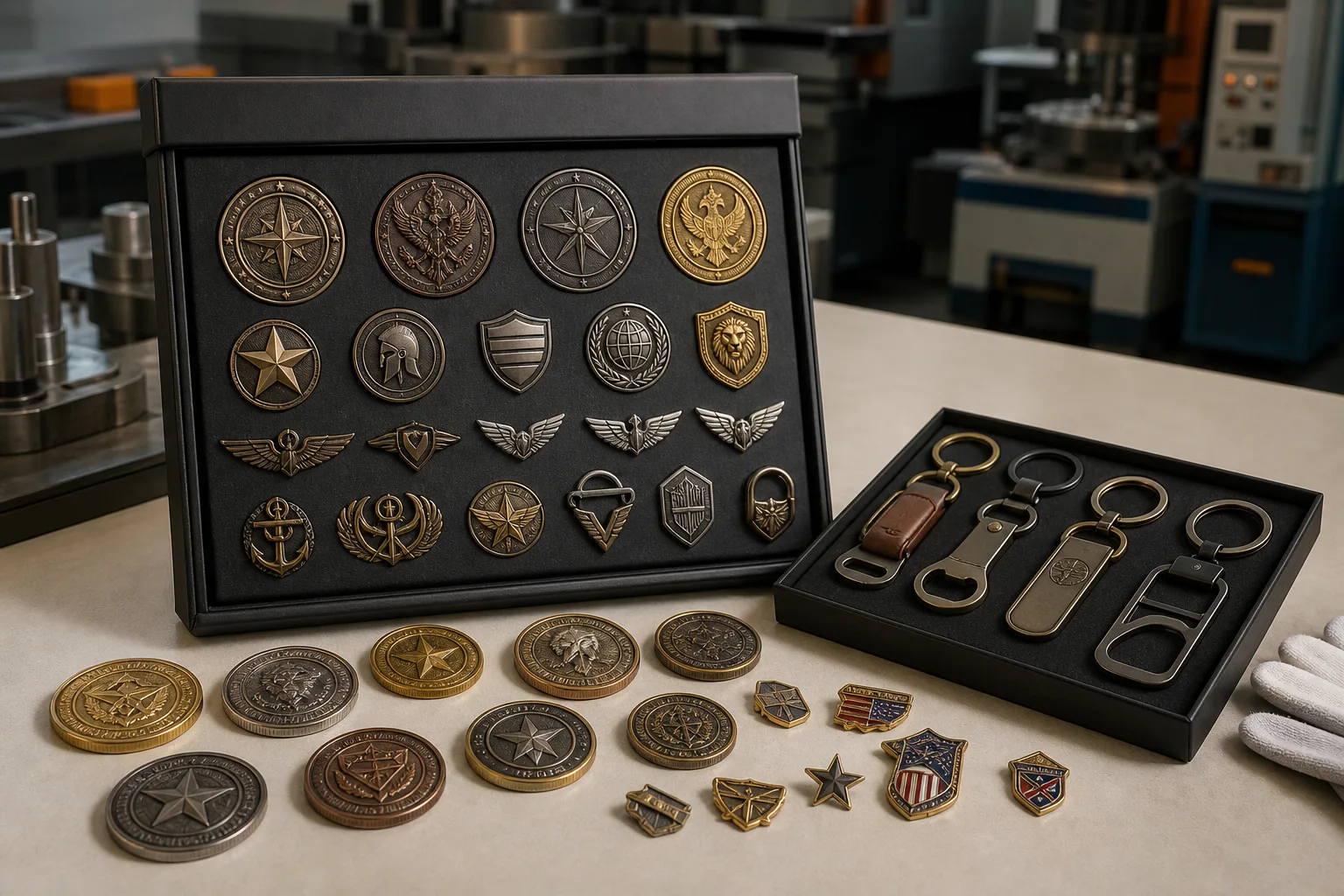 Custom metal product samples arranged for a B2B workmanship review and sample request